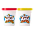 Conjunto Massinha Kit Com 6 Potinhos Sortidos Diver Massa Colorido