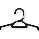 Conjunto 8 Cabides Napoli Preto Adulto 38cm Adulto Visual  Reforçado  Guarda-Roupa  Organização
