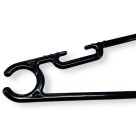 Conjunto 8 Cabides Napoli Preto Adulto 38cm Adulto Visual  Reforçado  Guarda-Roupa  Organização