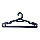 Conjunto 8 Cabides Napoli Preto Adulto 38cm Adulto Visual  Reforçado  Guarda-Roupa  Organização