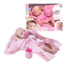 Boneca Bebe Newborn Faz Xixi Com Mamadeira Chupeta E Fralda