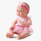 Boneca Diver New Born Unicornio Fofinho Faz Xixi com Acessorios Sapatinho, Fralda, Mamadeira 