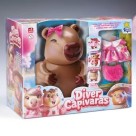 Bonecos Capivara todo em Vinil Macio Diver com Roupinha