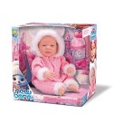 Boneca New Born Friozinho com Mamadeira e Roupinha de Pelinho
