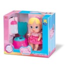 Boneca Bebe Little Dolls Faz Xixi Alive Menina com Penico e Mamadeira