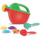 Brinquedo Infantil Carriola De Praia Acessorios Balde Regador Forminhas