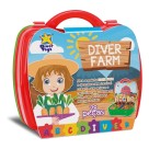 Maletinha Fazendinha Diver Farm 28 Pçs Com Massinha Modelar