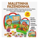 Maletinha Fazendinha Diver Farm 28 Pçs Com Massinha Modelar