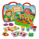 Maletinha Fazendinha Diver Farm 28 Pçs Com Massinha Modelar