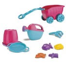 Diver Carriola Pink Praia Infantil Carrinho Regador Rastelo