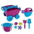 Diver Carriola Pink Praia Infantil Carrinho Regador Rastelo