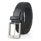 Cinto Unisex Preto Nylon Trançado Elástico 105cm
