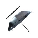 Guarda Chuva Grande Cabo Reto em Madeira Preto 150cm Aste Dupla