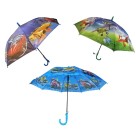 Guarda Chuva Sol Sombrinha Infantil Automático Desenhos Apito
