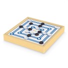 Jogo Tabuleiro 3 em 1 Xadrez Dama Trilhas Estojo Madeira 30x30cm Estratégia