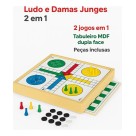 Jogo De Dama E Ludo Tabuleiro Madeira Mdf Jogos 2 Em 1 Estojo Madeira