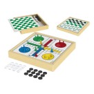 Jogo De Dama E Ludo Tabuleiro Madeira Mdf Jogos 2 Em 1 Estojo Madeira
