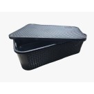 CAIXA ORGANIZADORA RATTAN 10L PRETO UN