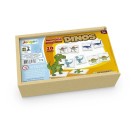 Jogo Da Memoria Dinos Animais em MDF com Estojo de Madeira