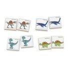 Jogo Da Memoria Dinos Animais em MDF com Estojo de Madeira