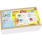 Jogo da Memoria Nome das Cores Ingles/Portugues em MDF com Estojo em Madeira
