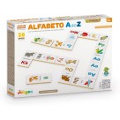 Dominó Alfabeto A ao Z com 28 Pecas em Madeira MDF