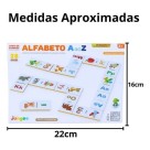 Dominó Alfabeto A ao Z com 28 Pecas em Madeira MDF