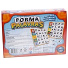 Jogo Forma Palavras com 6 Cartelas, 30 Palavras e 120 Letras Brinquedo Educativo