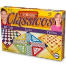 Jogos de Tabulleiro Jogos Clássicos 3 em 1 Damas/Ludo/Trilha