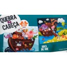 Jogo Quebra Cabeça Infantil A Arca De Noé 2 Em 1 60 Peças Brinquedo Educativo 