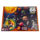 Brinquedo Educativo Quebra Cabeça Conhecendo Sistema Solar 68 Peças Especial 