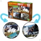 Jogo Quebra Cabeça Infantil Dinossauros 4 Em 1 Puzzle 400 Peças