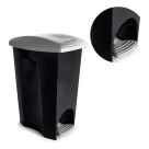Lixeira Plastica Ecoblack 7 Litros com Pedal cor Preto