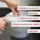 Centrífuga Seca Salada Secador Verduras Manual 2,8 Litros