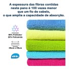 Conjunto 3 Panos Super Absorvente Microfibra Multiuso 29x29cm