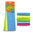 Conjunto 3 Panos Super Absorvente Microfibra Multiuso 29x29cm