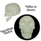 Cranio Plastico Neon Brilha no Escuro com 20cm