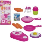Brinquedo Kit Cozinha com Panelinha, Fogão e Talheres Diversas Cores