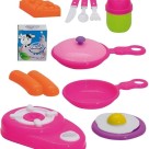 Brinquedo Kit Cozinha com Panelinha, Fogão e Talheres Diversas Cores