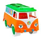 Carrinho de Brinquedo Kombica Dora Com Peças Geometricas Para Encaixar Roda Livre Carro Infantil Colorido 