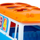 Carrinho de Brinquedo Kombica Dora Com Peças Geometricas Para Encaixar Roda Livre Carro Infantil Colorido 
