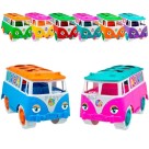 Carrinho de Brinquedo Kombica Dora Com Peças Geometricas Para Encaixar Roda Livre Carro Infantil Colorido 