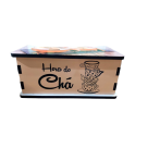 Caixa para Cha com Divisorias em MDF Decorada Varias Estampas