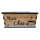 Caixa para Cha com Divisorias em MDF Decorada Varias Estampas