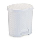 LIXEIRA 6L RATTAN BRANCO 21X34X24CM