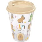 Copo Capivara CAPIvibes 270ml com Tampa e Bico – Fofo, Prático e Sustentável