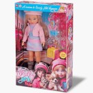 Boneca Beverly Girls Pet Lover 34 cm, vinil atóxico, articulada, acompanha pet