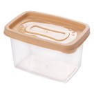 Pote Plástico Retangular Plasútil 430ml com Tampa Clic