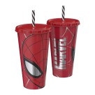 Copo Homem-Aranha 700ml com Tampa e Canudo – Super-Herói, Prático e Estiloso