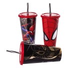 Copo Homem-Aranha 700ml com Tampa e Canudo – Super-Herói, Prático e Estiloso